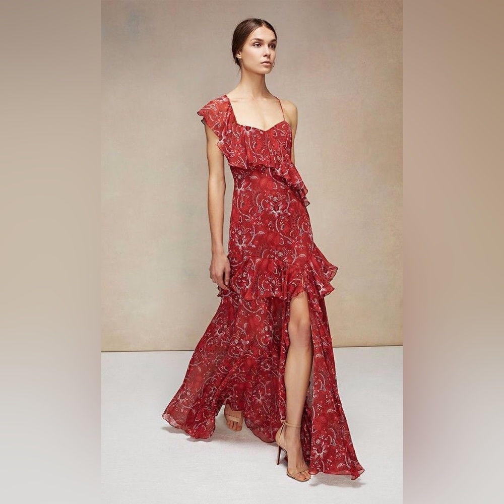 AMUR Valeria Silk Gown in Spice Sz 2 MSRP $698  Revolve NWT